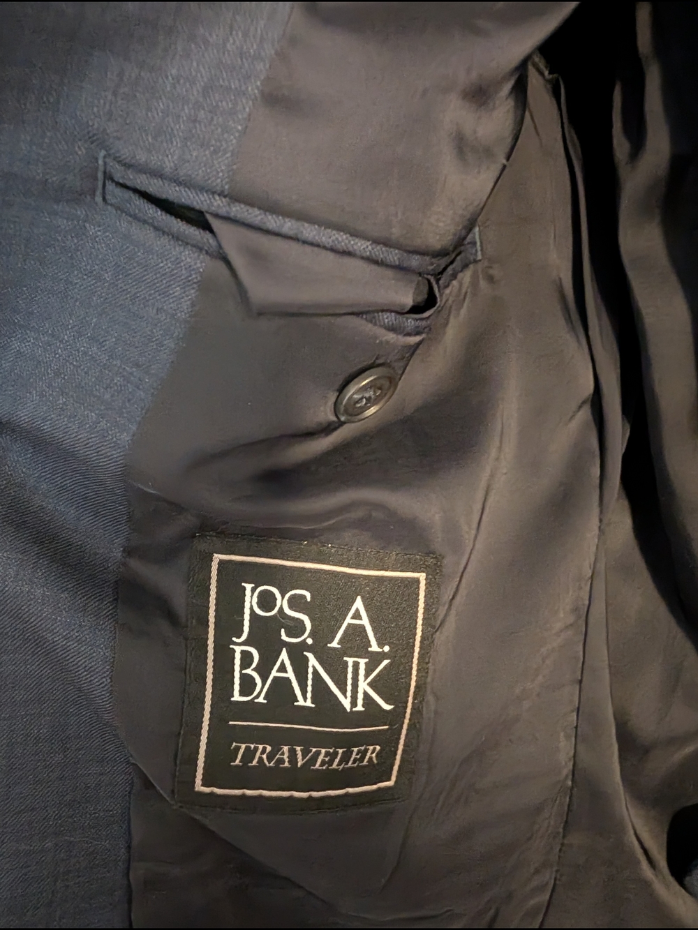 Jos. A. Bank Men's Dark Navy Textured Two-Button Suit - Picture 4 of 8
